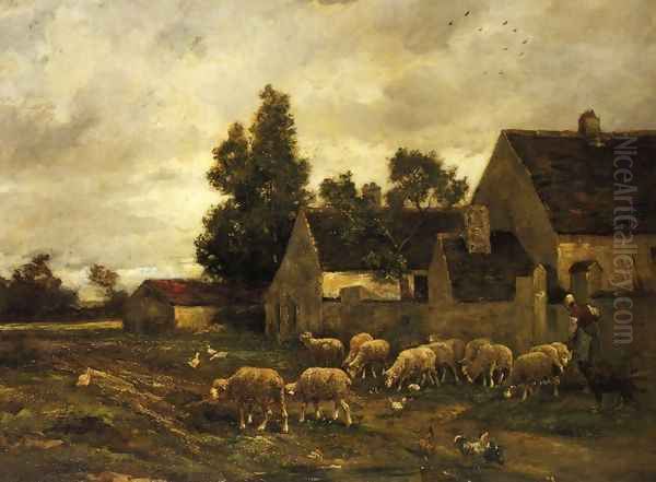 Shepherdess and Her Flock - view 1