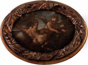Satyr Mitfruchteschussel Und Eros