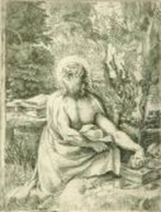 St. Jerome In Thewilderness by Annibale Carracci