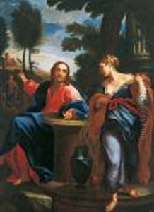 Seguace Del Xvii Secolo Christus Und Diesamariterin Am Brunnen