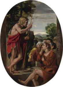 La Predica Del Battista by Annibale Carracci