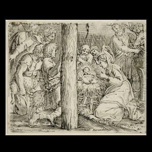 "adoration Of The Shepherds. by Annibale Carracci