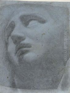 Head Of The Dying Alexander, After The Antique by Annibale Carracci