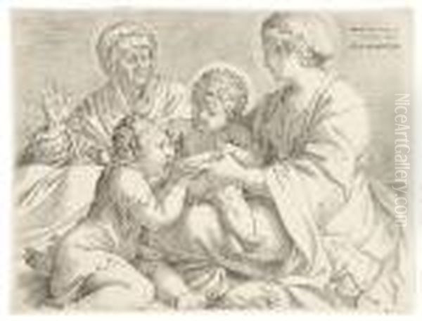 Madonna And Child With Saints Elizabeth And John Thebaptist - view 1