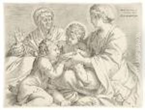 Madonna And Child With Saints Elizabeth And John Thebaptist by Annibale Carracci