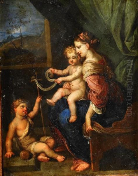 Jungfru Maria Med Johannes Doparen - view 1