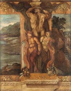 A Detail From The Fresco Design For The Palazzo Magnani, Bologna
