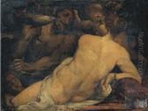 Venere E Satiro Con Due Amorini - view 1