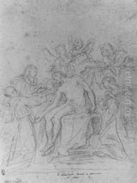 Der Auferstandene Christus Von Heiligen Umgeben. - view 1
