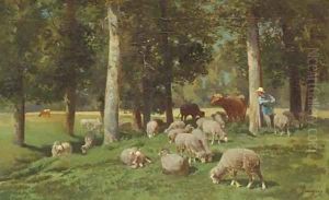 Paysage avec moutons Paysage avec moutons