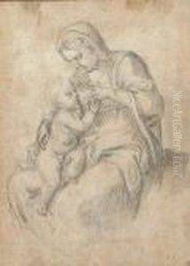 The Madonna Suckling The Infant Christ by Annibale Carracci