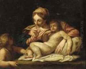 The Madonna And Sleeping Child With The Infant Saint John by Annibale Carracci
