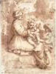 La Vierge A L'enfant Avec Saint Jean-baptiste