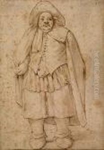 A Standing Peasant<</b> by Annibale Carracci