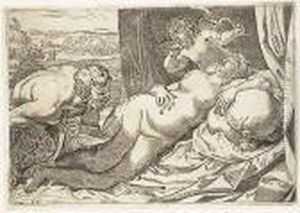Venus And A Satyr<</b>