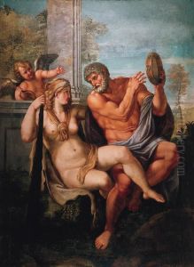 Hercules And Omphale by Annibale Carracci