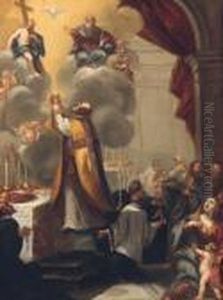 The Mass Of Saint Gregory by Annibale Carracci