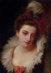 Portrait Of A Lady With A Feathered Hat