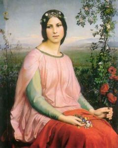 Les fleurs des champs (Flowers of the Field) (or Wildflower) by Anne-Francois-Louis Janmot