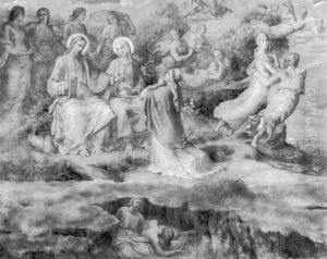 Le Poème de l'âme - Intercession maternelle (The Poem of the Soul - Maternal Intercession) by Anne-Francois-Louis Janmot