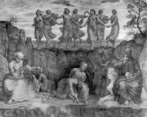 Le Poème de l'âme - Les Générations du mal (The Poem of the Soul - Generations of Evil) by Anne-Francois-Louis Janmot