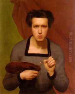 Portrait de l'artiste (Portrait of the Artist) by Anne-Francois-Louis Janmot