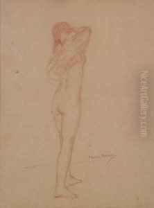 Staand Naakt by Pierre Carrier-Belleuse