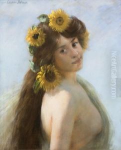 Femme Aux Tournesols