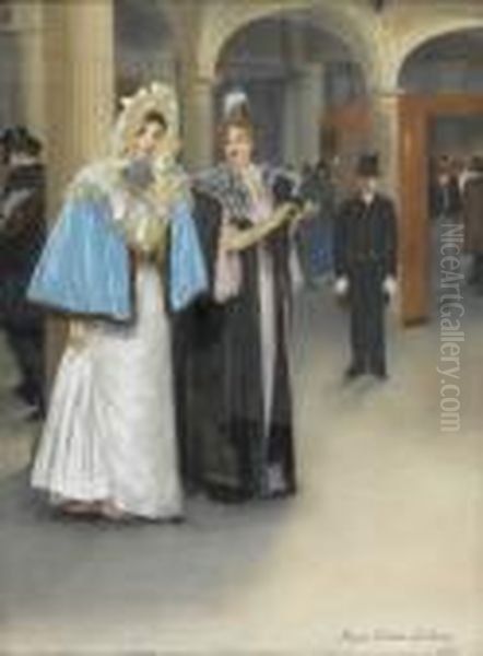 Zwei Damen Im Theaterfoyer - view 1