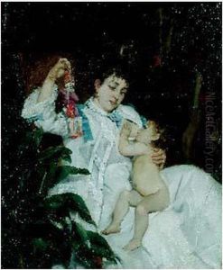 Jeune Femme Donnant Le Sein