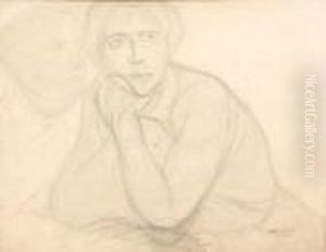 Portrait De Femme by Eugene Carriere