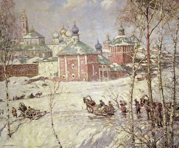 The Kremlin Moscow under snow - view 1