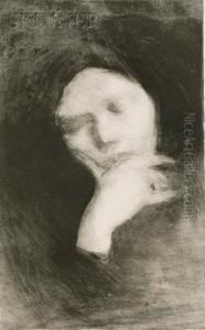 Lot Of Two Portraits: by Eugene Carriere