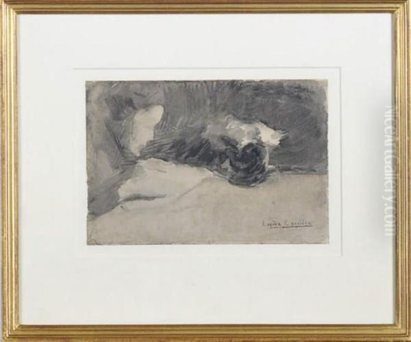 Cats On A Table With A Woman Reading - view 1