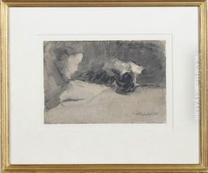 Cats On A Table With A Woman Reading