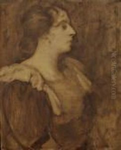 Portrait De Femme, Profil Droit by Eugene Carriere