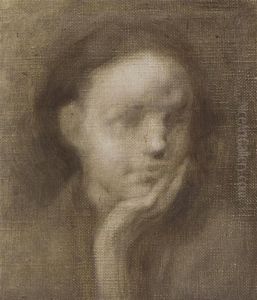 Head Of A Woman by Eugene Carriere