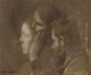 Etude Des Visages Pour Theatre Populaire by Eugene Carriere