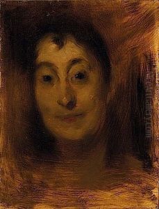 Tete De Jeune Femme by Eugene Carriere