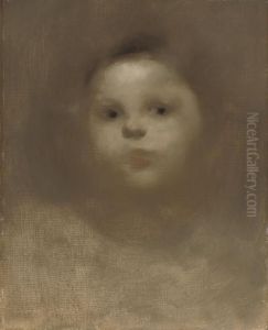 Portrait Of The Artist's Child by Eugene Carriere