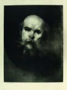 Portrait De Verlaine. 520 X 
407. Tres Belle Epreuve Signee Sur Chine Applique Sur Velin Fort, Tirage
 A Une Centaine D'exemplaires. Petites Rousseurs, Bonnes Marges. 
Frottements En Surface