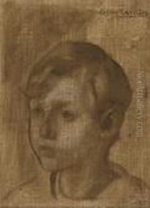 Portrait De Jean-michel Chausson (etude Pour Le Portrait De La Famille Chausson) by Eugene Carriere