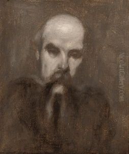 Etude De Paul Verlaine by Eugene Carriere