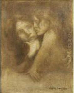 Maternite [ ; Maternity; Signed And Dated Lower Right ; Oil On Canvas] by Eugene Carriere