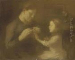 Sophie Et Sa Fille Elise by Eugene Carriere