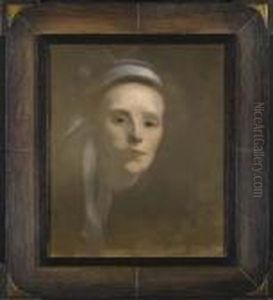 Portrait De Femme Au Chapeau by Eugene Carriere