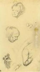 Studies Of A Woman Reading by Eugene Carriere