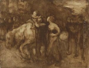Le Retour Du Travail, La Famille by Eugene Carriere