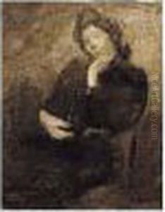 Portrait De Femme Assise by Eugene Carriere