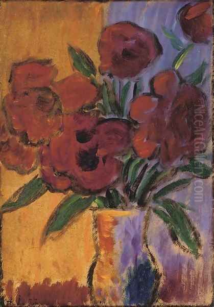 Grosses Stilleben (Rote Blumen in Vase) - view 1